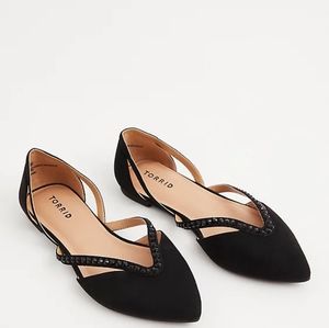 Torrid flats - black faux suede 11W